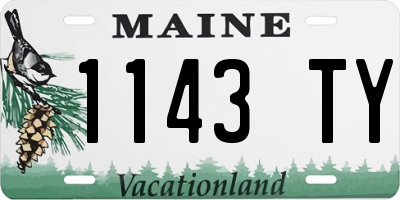 ME license plate 1143TY