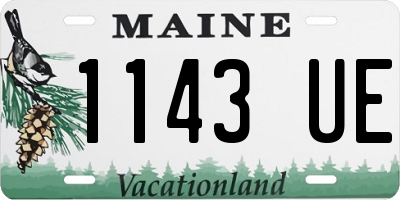 ME license plate 1143UE