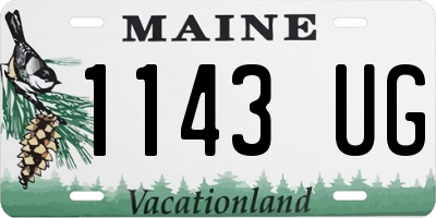 ME license plate 1143UG