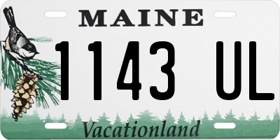 ME license plate 1143UL