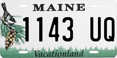 ME license plate 1143UQ