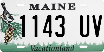 ME license plate 1143UV