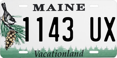 ME license plate 1143UX