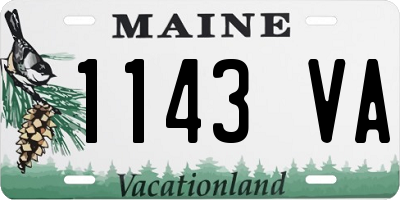 ME license plate 1143VA