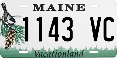 ME license plate 1143VC
