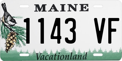 ME license plate 1143VF