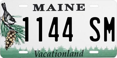ME license plate 1144SM
