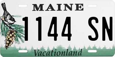 ME license plate 1144SN