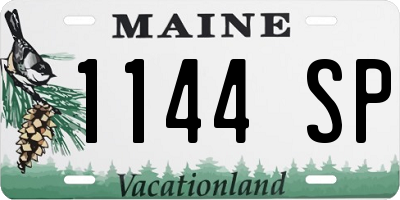ME license plate 1144SP