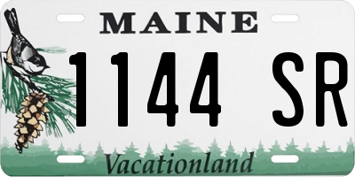 ME license plate 1144SR