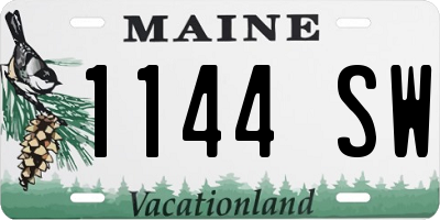 ME license plate 1144SW
