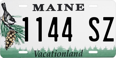 ME license plate 1144SZ