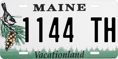 ME license plate 1144TH