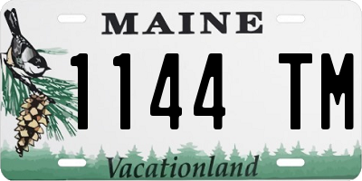 ME license plate 1144TM