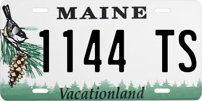 ME license plate 1144TS