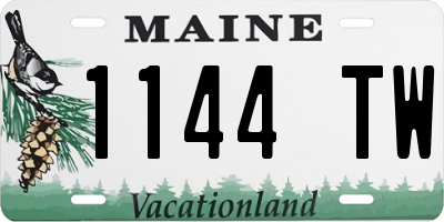 ME license plate 1144TW