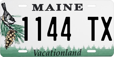 ME license plate 1144TX