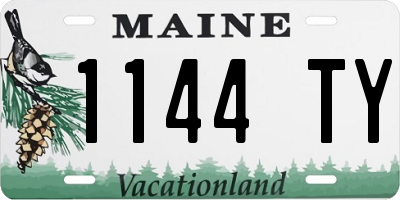 ME license plate 1144TY