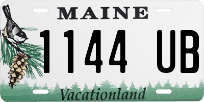 ME license plate 1144UB