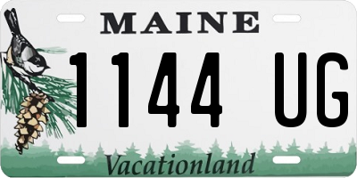 ME license plate 1144UG