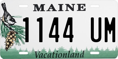 ME license plate 1144UM