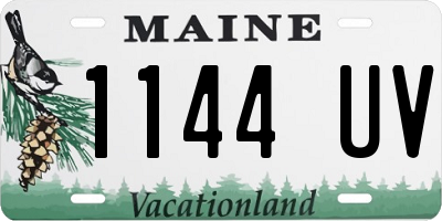 ME license plate 1144UV