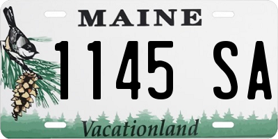 ME license plate 1145SA