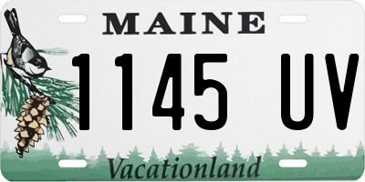 ME license plate 1145UV