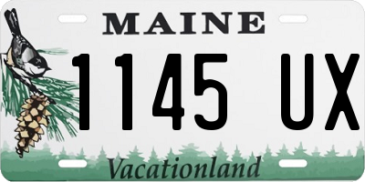 ME license plate 1145UX