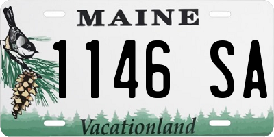 ME license plate 1146SA