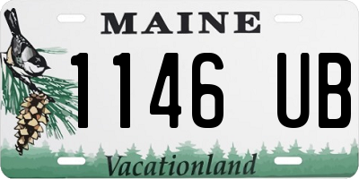 ME license plate 1146UB