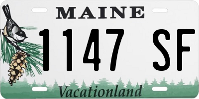 ME license plate 1147SF