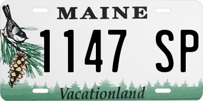 ME license plate 1147SP