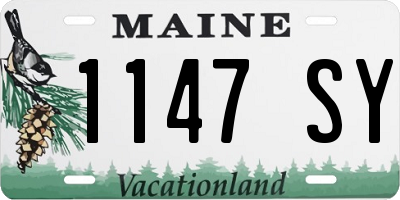 ME license plate 1147SY