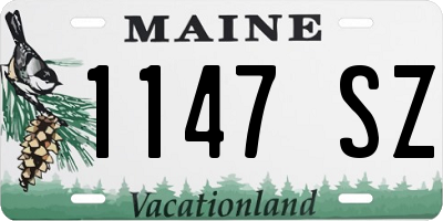 ME license plate 1147SZ
