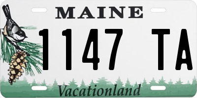 ME license plate 1147TA