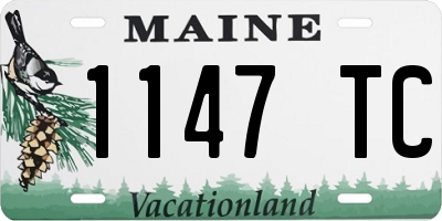 ME license plate 1147TC