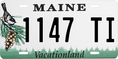 ME license plate 1147TI