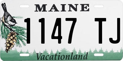 ME license plate 1147TJ