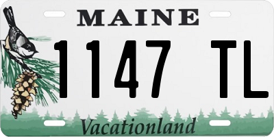 ME license plate 1147TL