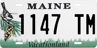 ME license plate 1147TM