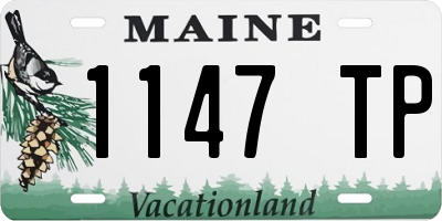 ME license plate 1147TP
