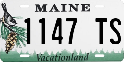 ME license plate 1147TS