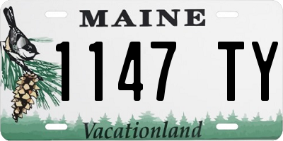ME license plate 1147TY