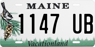 ME license plate 1147UB