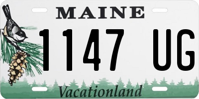 ME license plate 1147UG