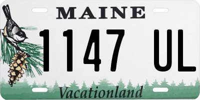ME license plate 1147UL