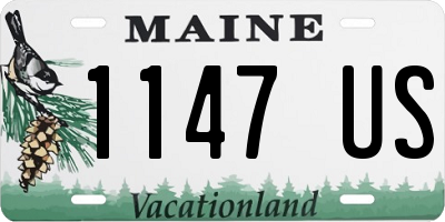 ME license plate 1147US