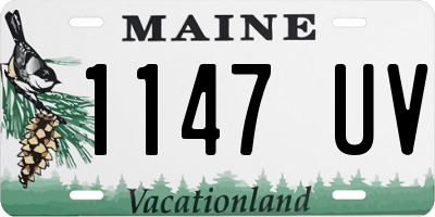 ME license plate 1147UV