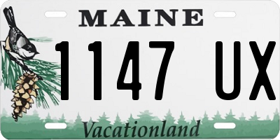 ME license plate 1147UX